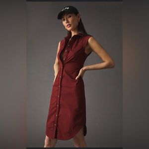 New Anthropologie Pilcro Crimson Shirt Dress